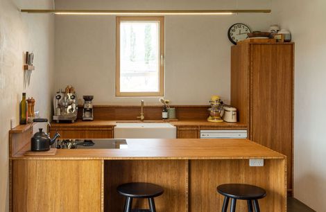Passive House With Bamboo Kitchen