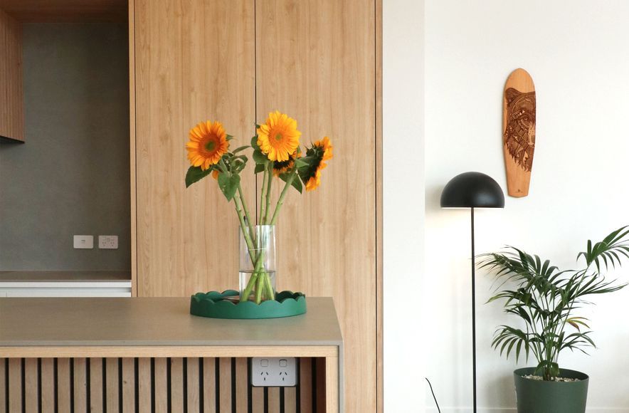 Elevated Elegance: A Family Kitchen Framing Harbour Views