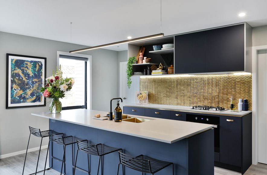 Inky Blue & Brass A Winning Combo