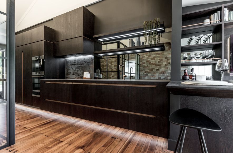“New York” inspired kitchen showing symbiosis between functionality and design