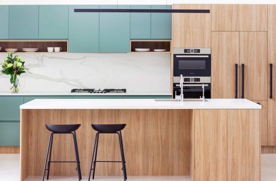 Modern Timber Grain Kitchen, Gladesville