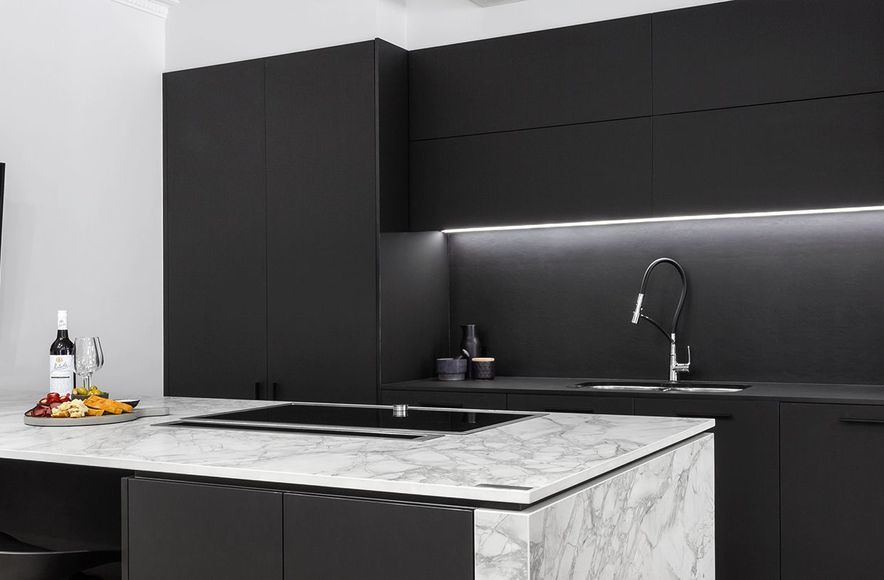 Matte Black Kitchen Design, Willoughby