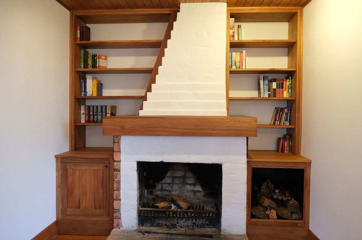 Rimu Bookcase and Mantel
