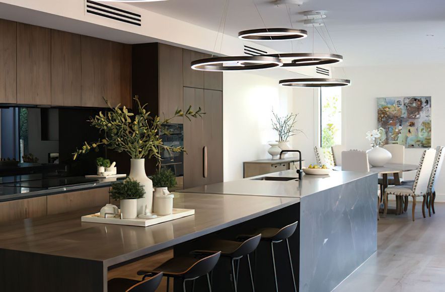 Halo LED Pendant Lights at Remuera Home
