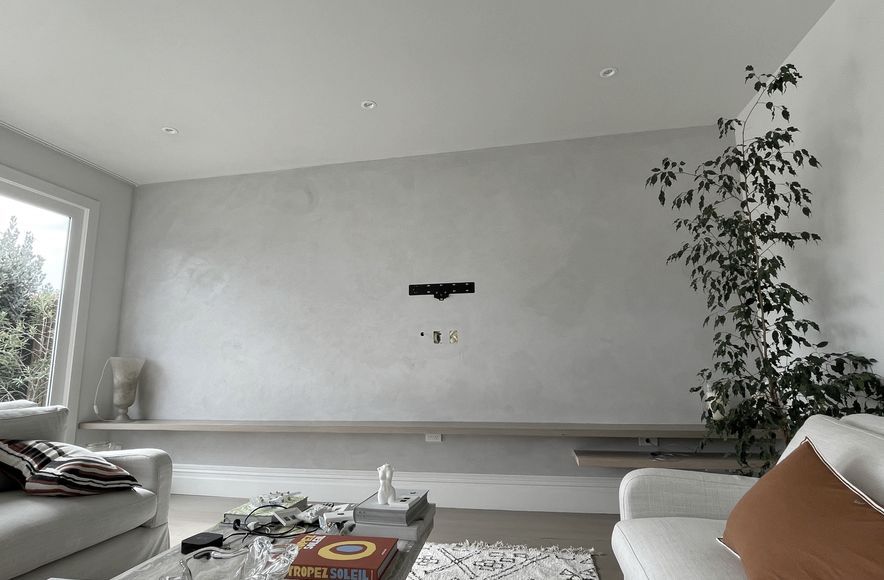 Feature wall, Marmorino