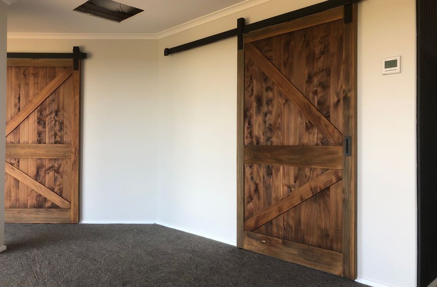 Beautiful Bespoke Macrocarpa Barn Doors