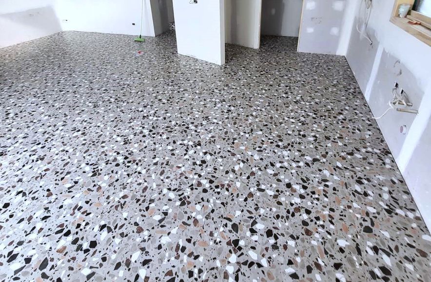 Damn Good Tiling - terrazzo floor tiling