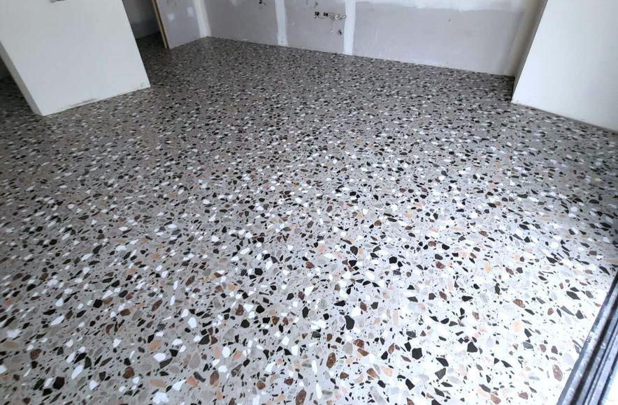 Damn Good Tiling - terrazzo floor tiling