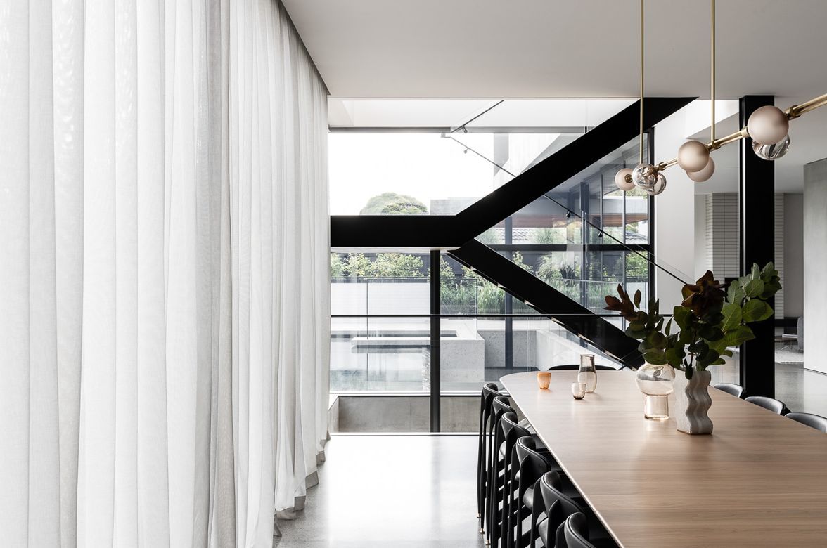 Sussex Residence - Sheer Curtains & Recessed Motorised Blinds