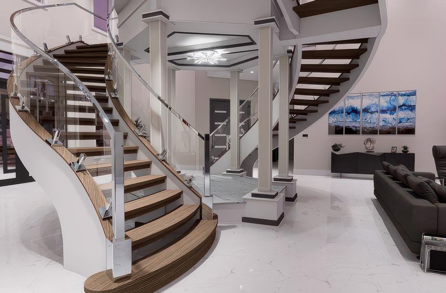 Majestic Twin Helical Staircase
