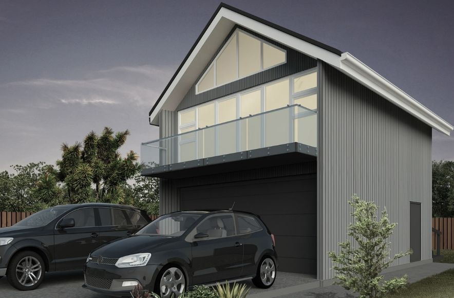 Double Garage with Loft Gable