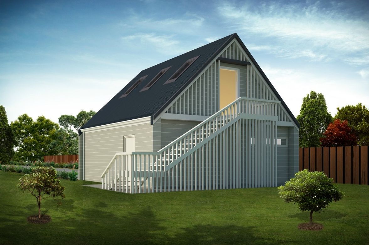 Double Garage with Loft Trellis