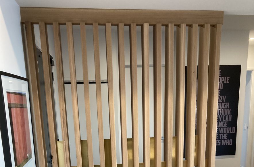 Feature wall in American Oak