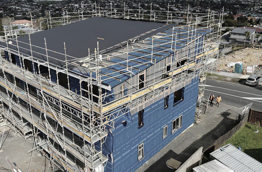 Pre-applied Building Underlay Protects CLT Panels from Moisture