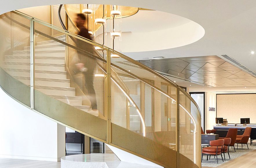 Woven Spiral a Sculptural Staircase Statement