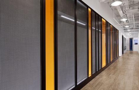 Office Space features Wire Mesh Partitions