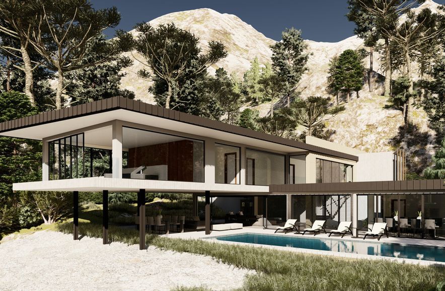 House on a cliff