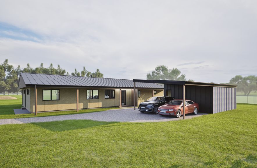 House with Concrete Panels