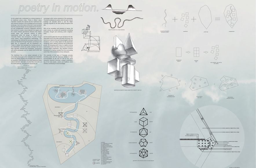 "Poetry In Motion"; Pavilosta Bee Breeders Architecture Competition