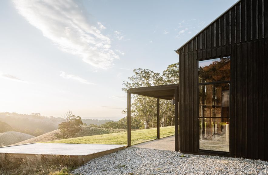 CUTEK® protects and enhances the natural beauty of Yellow Stringybark cladding on this West Gippsland barn-style home, using CUTEK® Extreme CD50 and Black Ash Colourtone