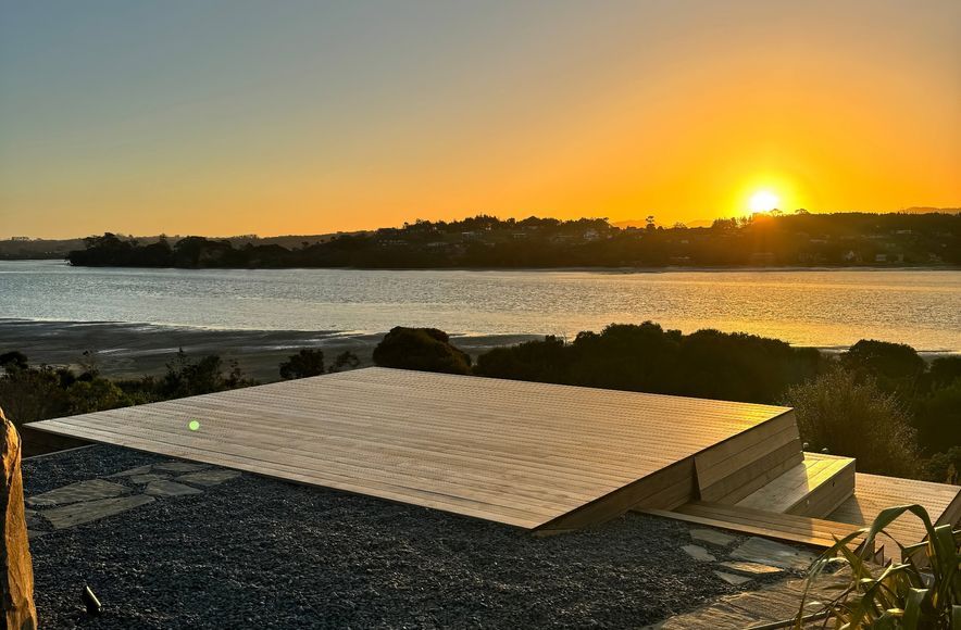 Architectural Deck Mangawhai Beach View
