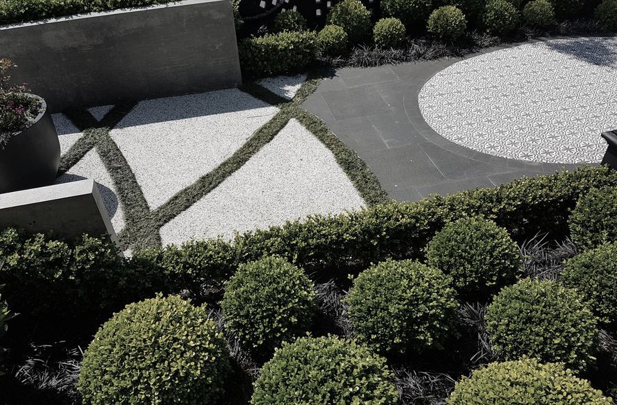 Classical and contemporary courtyard, Mt Eden