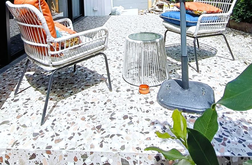 Damn Good Tiling - Patio Tiling terrazzo stone