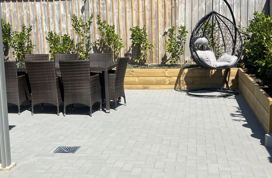 Permeable Outdoor Space with Hydrostone Pavers
