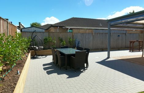 Permeable Outdoor Space with Hydrostone Pavers