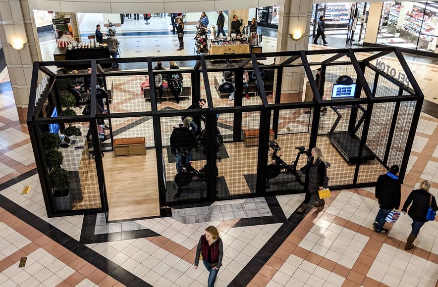 Showroom Kiosks created with Wire Mesh