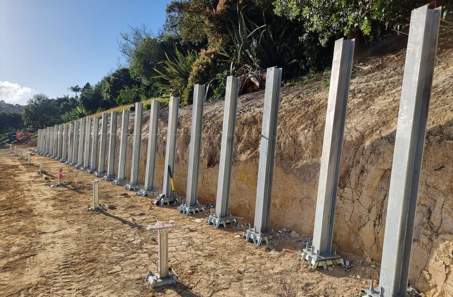 Retaining Wall, Kauri Park School, Birkenhead