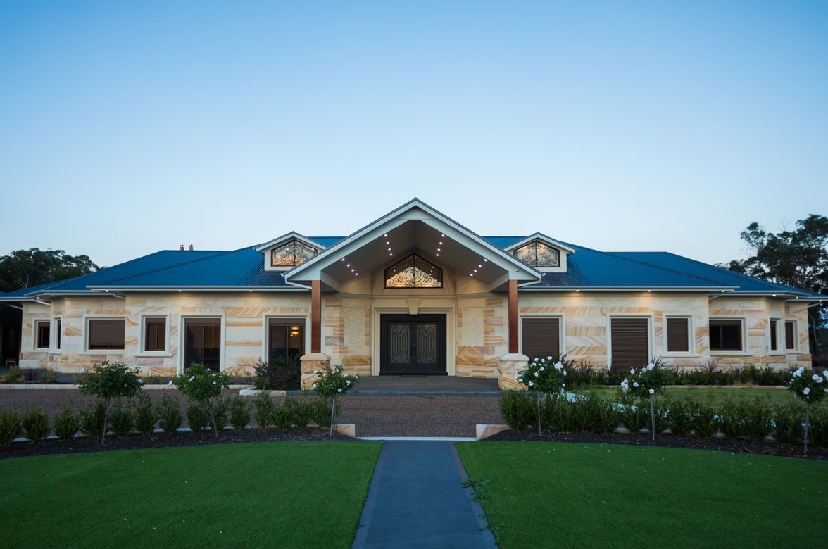 The Rock; Single-storey Neo-colonial Australian Sandstone Farmhouse