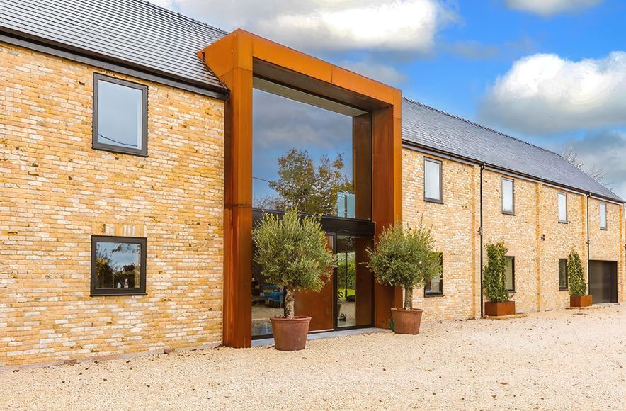 Modern architectural design and traditional materials