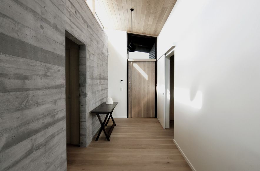 Cedar Oak + Concrete Coastal Home