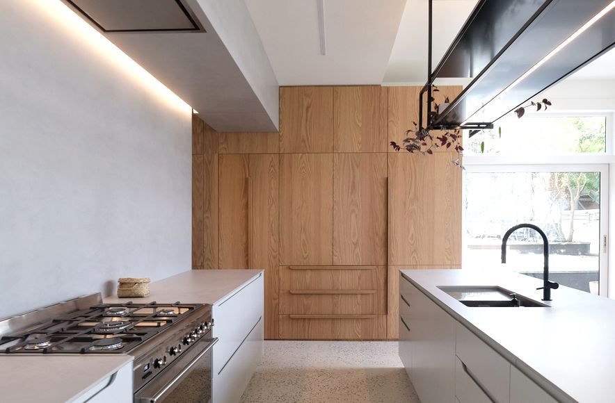 Oak and Ceramic European Kitchen